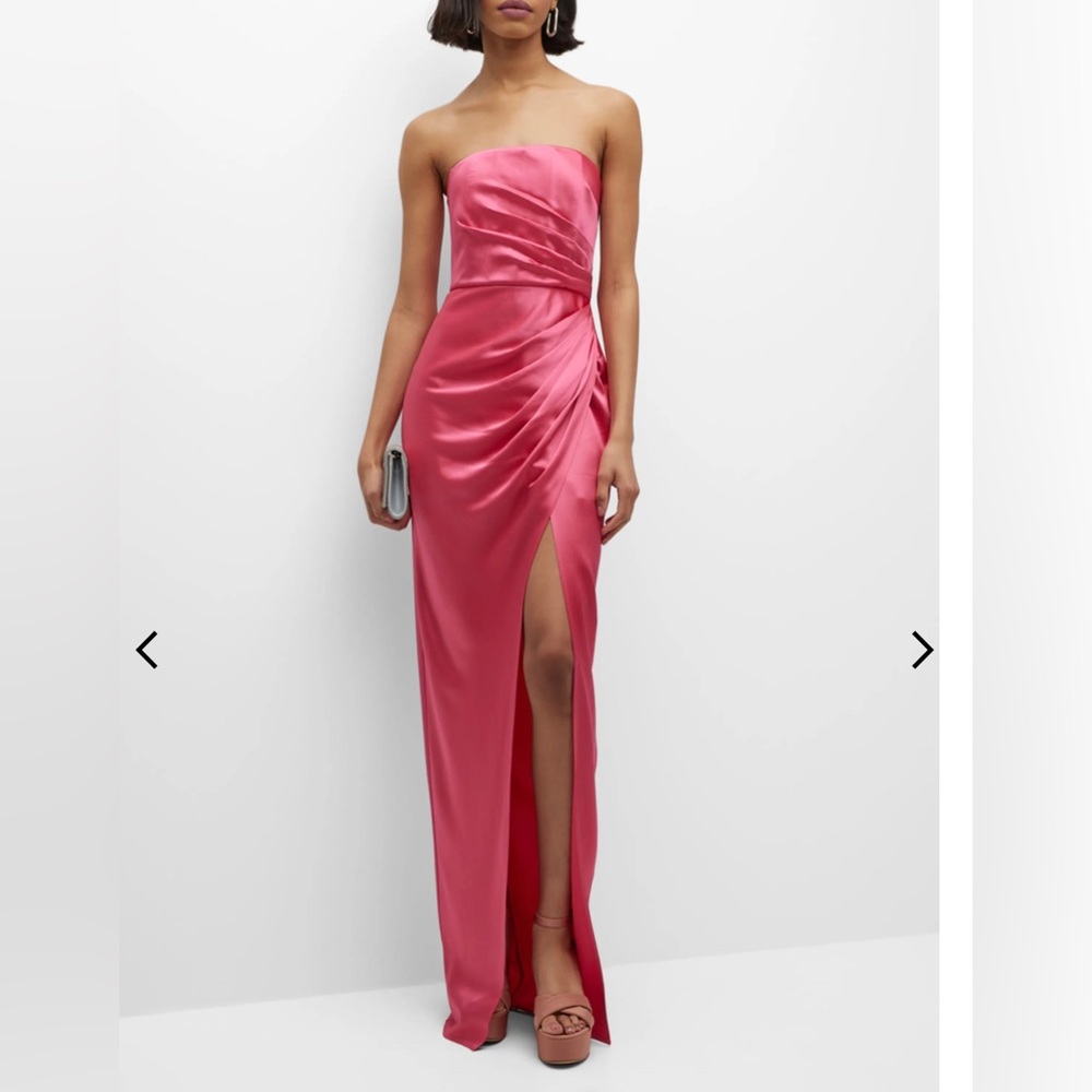 Sau Lee Priyanka Strapless Draped Gown